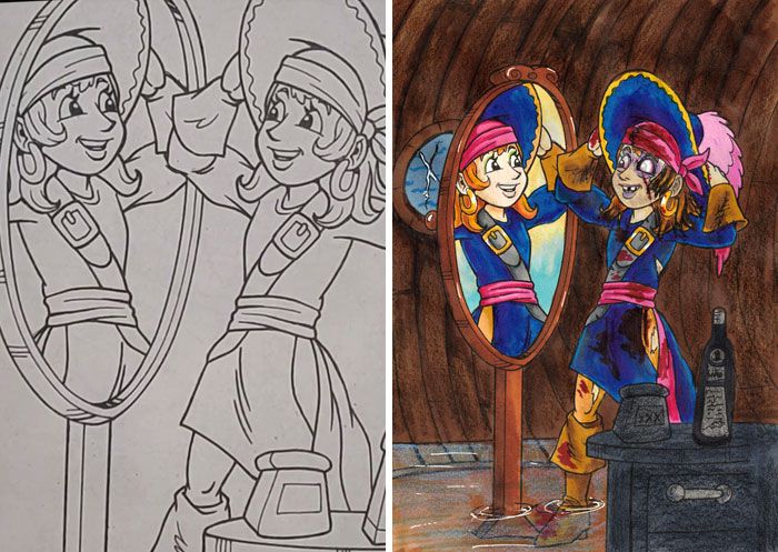 47 vezes em que adultos improvisaram e arruinaram livros de colorir para crianças 30
