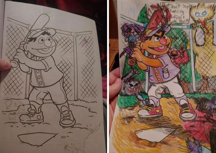47 vezes em que adultos improvisaram e arruinaram livros de colorir para crianças 31