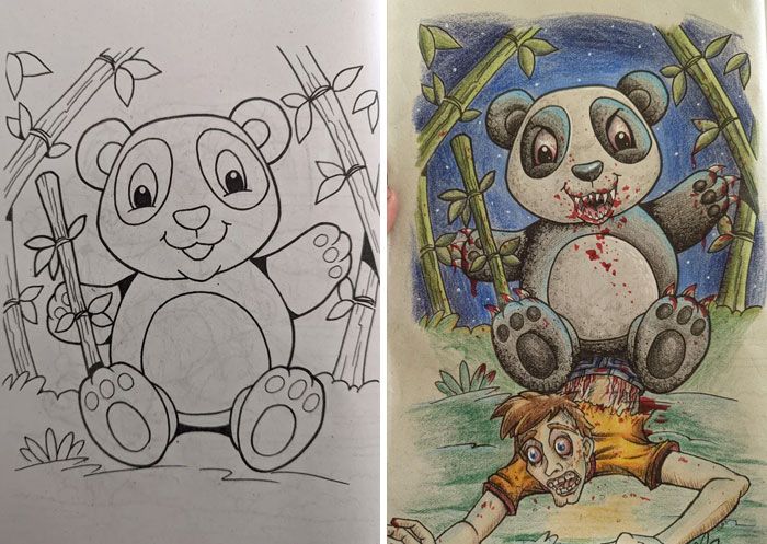 47 vezes em que adultos improvisaram e arruinaram livros de colorir para crianças 32
