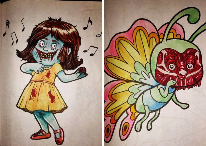 47 vezes em que adultos improvisaram e arruinaram livros de colorir para crianças 33