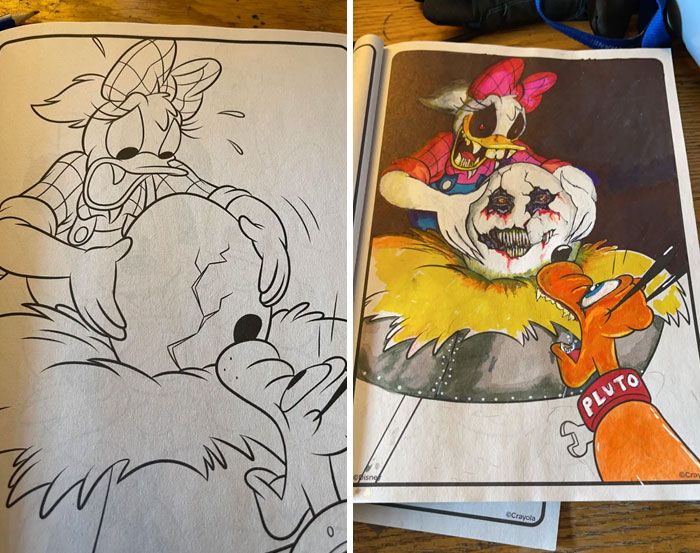 47 vezes em que adultos improvisaram e arruinaram livros de colorir para crianças 37