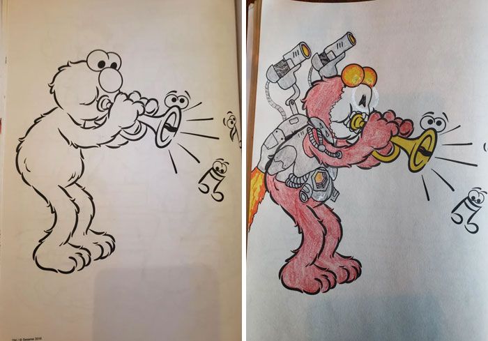 47 vezes em que adultos improvisaram e arruinaram livros de colorir para crianças 38