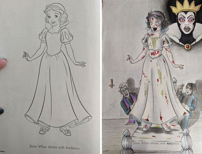 47 vezes em que adultos improvisaram e arruinaram livros de colorir para crianças 43
