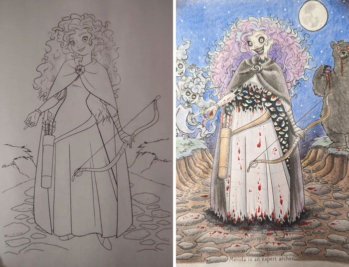47 vezes em que adultos improvisaram e arruinaram livros de colorir para crianças 44
