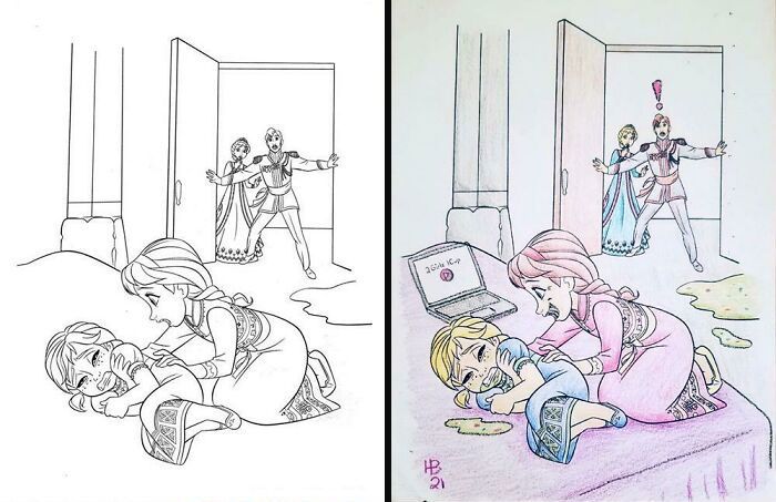47 vezes em que adultos improvisaram e arruinaram livros de colorir para crianças 46