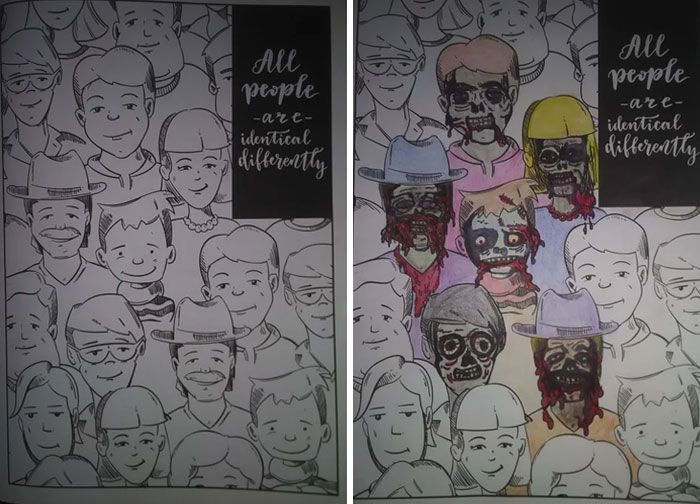 47 vezes em que adultos improvisaram e arruinaram livros de colorir para crianças 47
