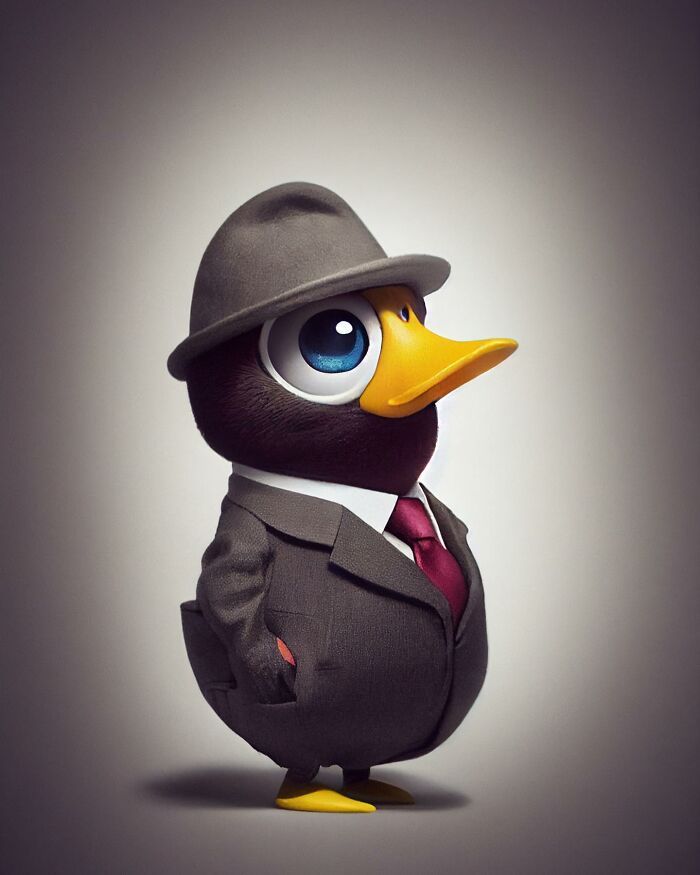 Artista cria imagens fofas e engraçadas de animais vestindo roupas (44 fotos) 7