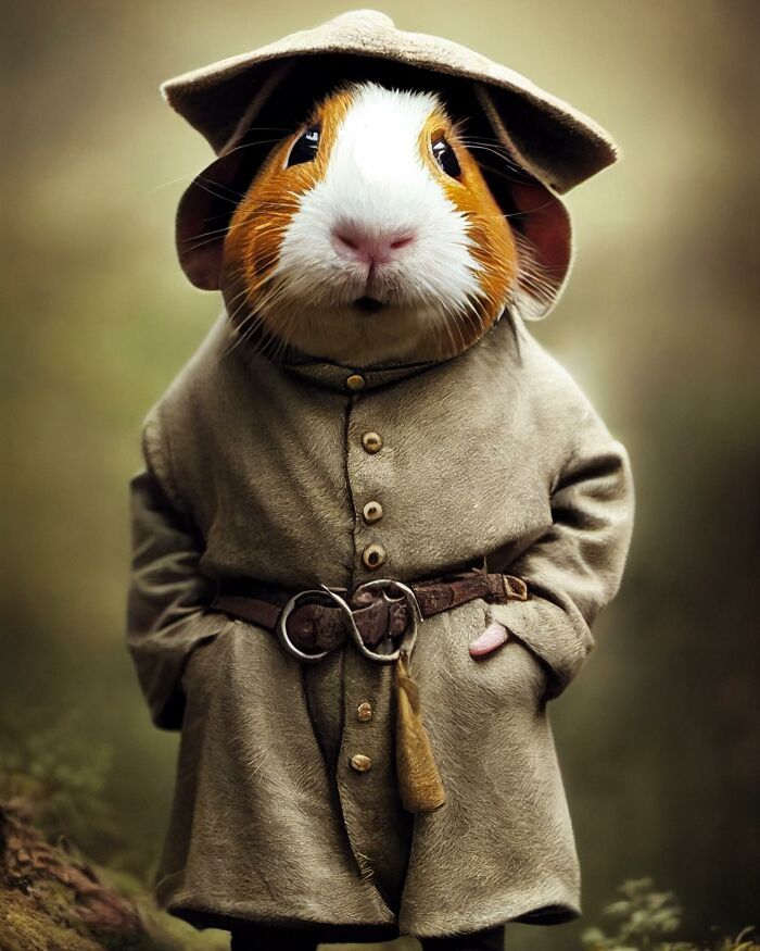 Artista cria imagens fofas e engraçadas de animais vestindo roupas (44 fotos) 17