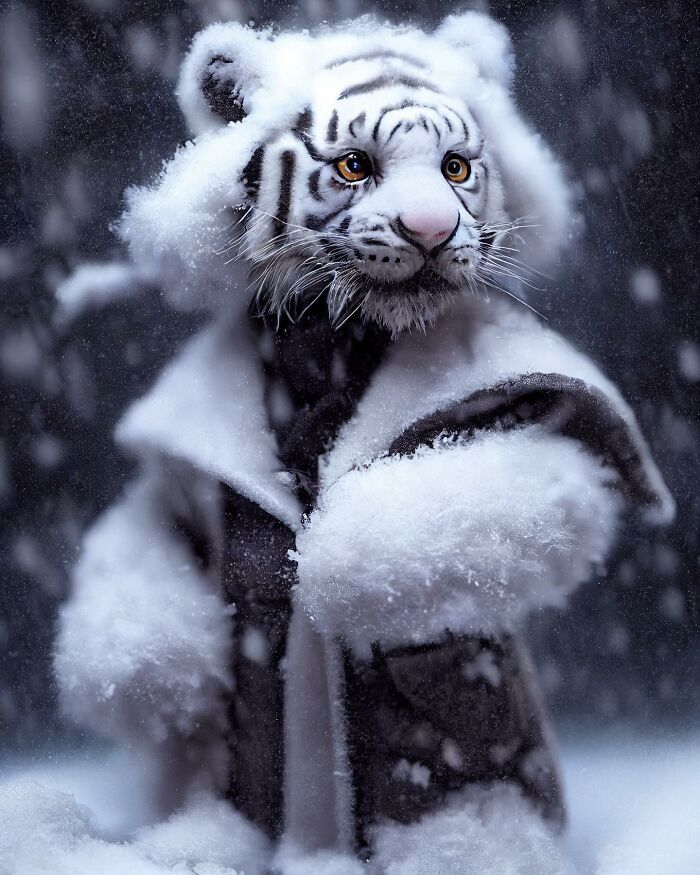 Artista cria imagens fofas e engraçadas de animais vestindo roupas (44 fotos) 22