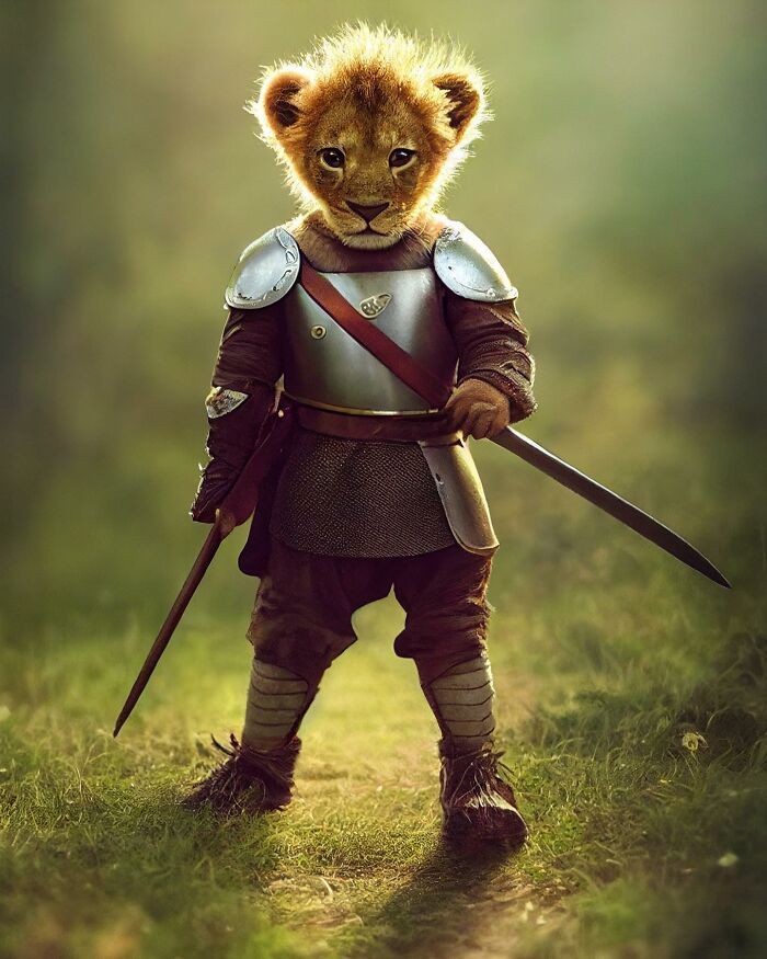 Artista cria imagens fofas e engraçadas de animais vestindo roupas (44 fotos) 27