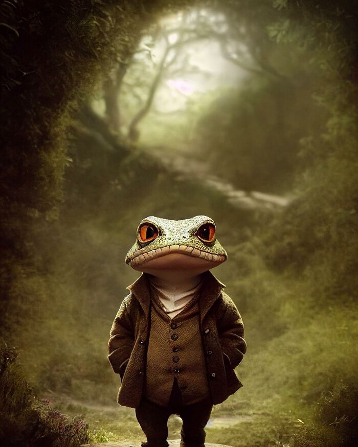 Artista cria imagens fofas e engraçadas de animais vestindo roupas (44 fotos) 28