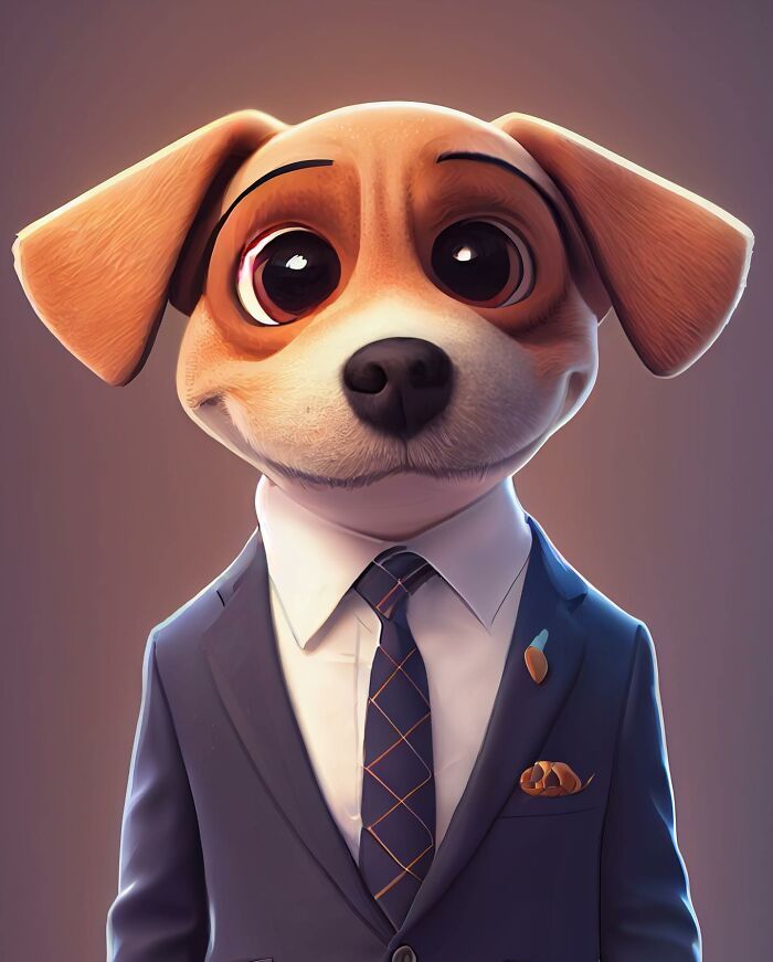 Artista cria imagens fofas e engraçadas de animais vestindo roupas (44 fotos) 39