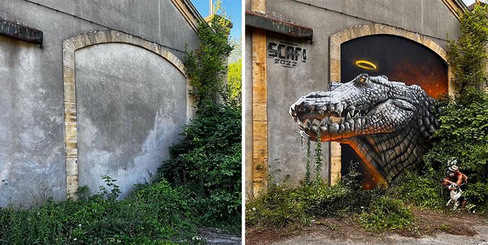 Artista de rua francês pinta grafite 3D e não é para os fracos de coração (26 fotos) 11
