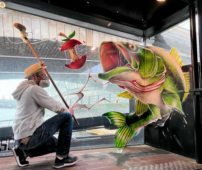 Artista de rua francês pinta grafite 3D e não é para os fracos de coração (26 fotos) 14