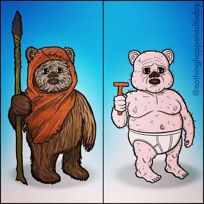 Artista revela a vida secreta de personagens famosos (28 fotos) 9