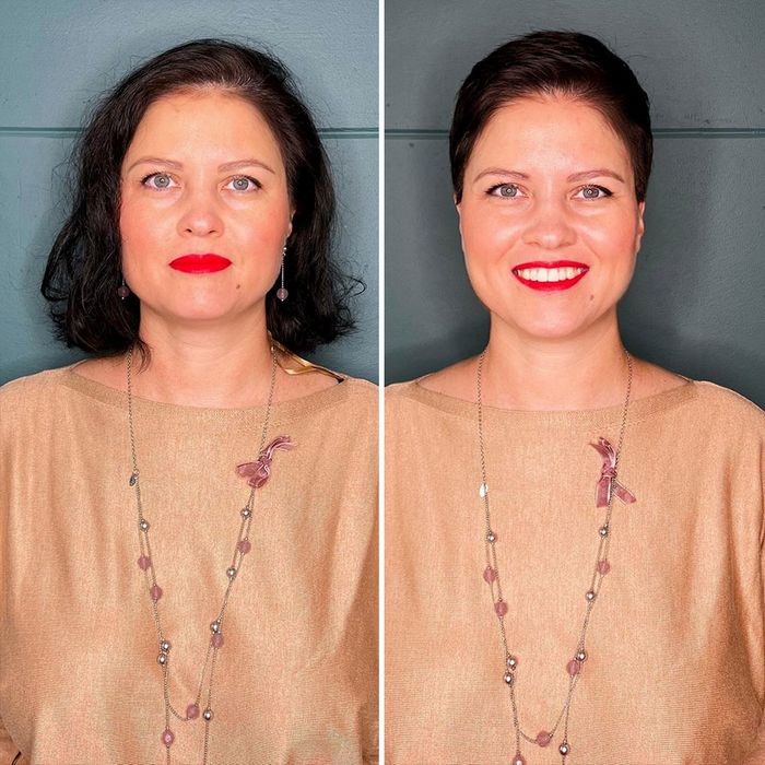 34 mulheres antes e depois de cortar o cabelo por Kristina Katsabina 2