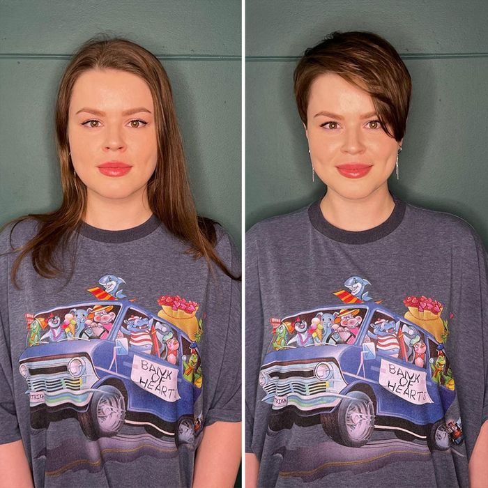 34 mulheres antes e depois de cortar o cabelo por Kristina Katsabina 5
