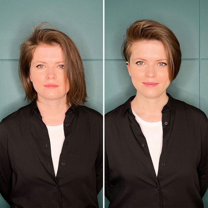 34 mulheres antes e depois de cortar o cabelo por Kristina Katsabina 13
