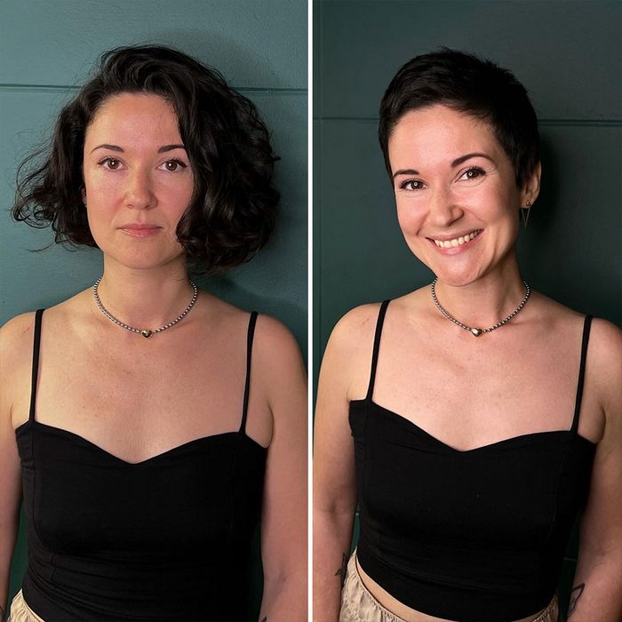 34 mulheres antes e depois de cortar o cabelo por Kristina Katsabina 15