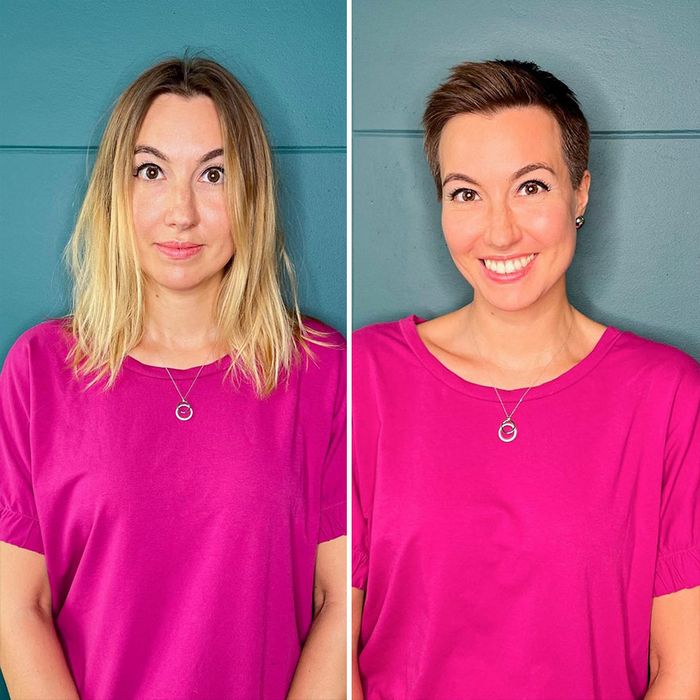 34 mulheres antes e depois de cortar o cabelo por Kristina Katsabina 16