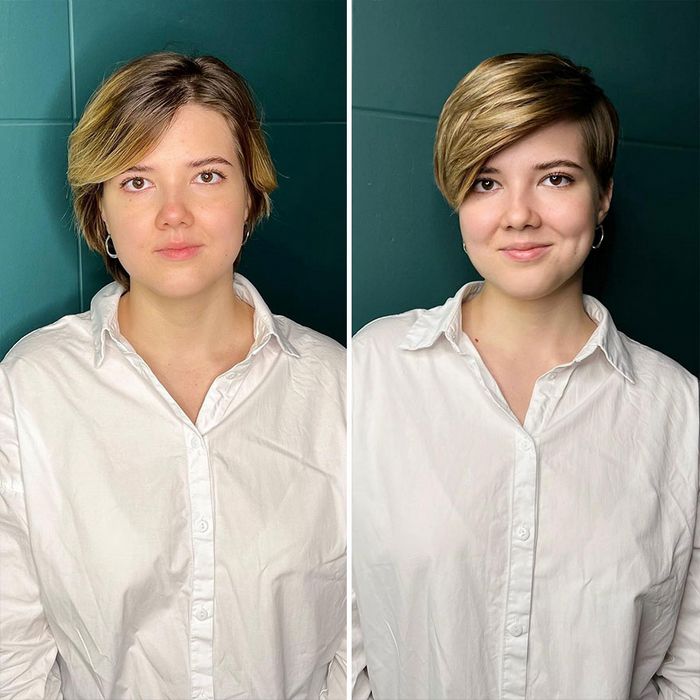 34 mulheres antes e depois de cortar o cabelo por Kristina Katsabina 17