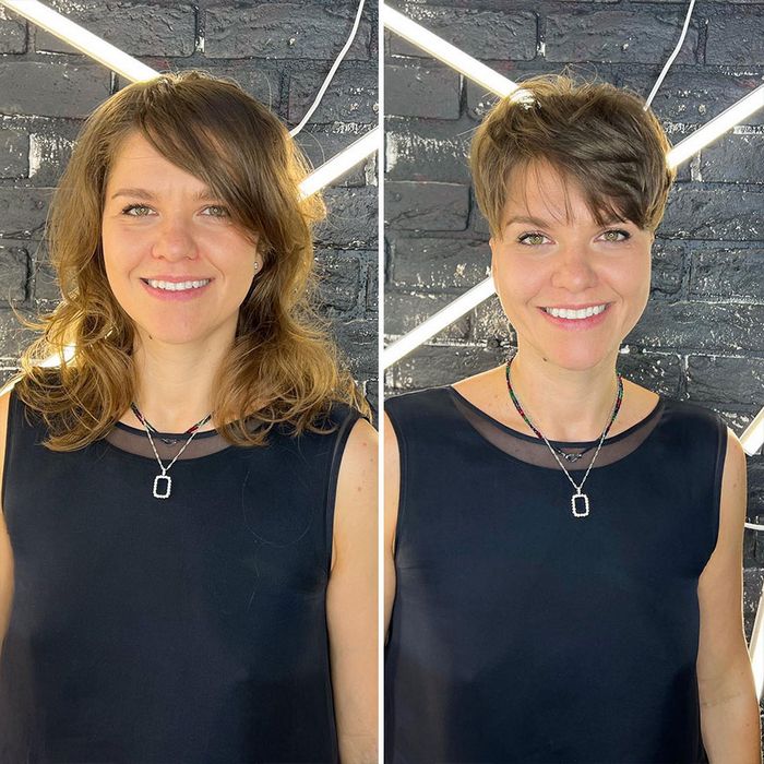 34 mulheres antes e depois de cortar o cabelo por Kristina Katsabina 18