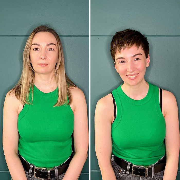 34 mulheres antes e depois de cortar o cabelo por Kristina Katsabina 19