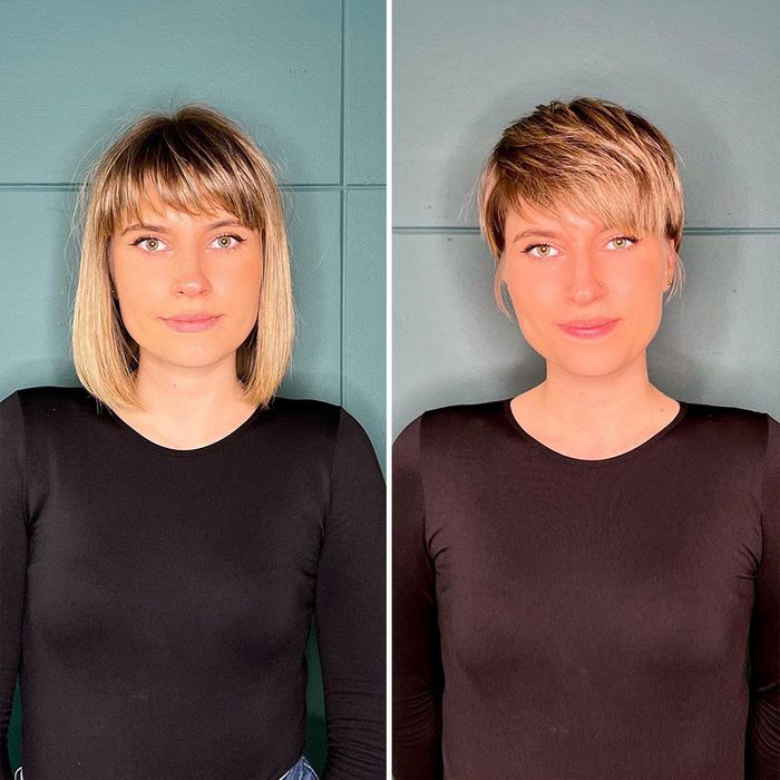 34 mulheres antes e depois de cortar o cabelo por Kristina Katsabina 20