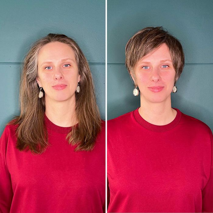 34 mulheres antes e depois de cortar o cabelo por Kristina Katsabina 26