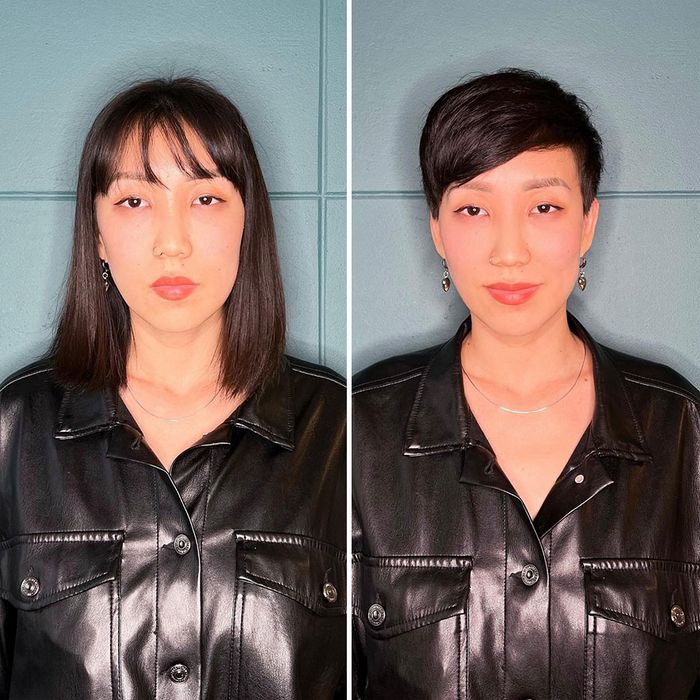 34 mulheres antes e depois de cortar o cabelo por Kristina Katsabina 27