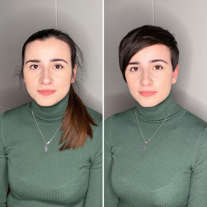 34 mulheres antes e depois de cortar o cabelo por Kristina Katsabina 29