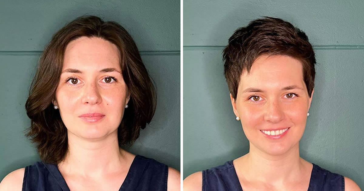 34 mulheres antes e depois de cortar o cabelo por Kristina Katsabina 57