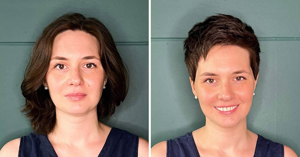 34 mulheres antes e depois de cortar o cabelo por Kristina Katsabina