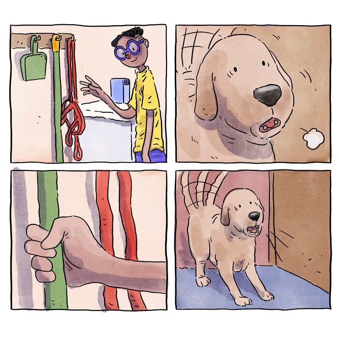 Artista cria quadrinhos sinceros sobre a vida com um novo cachorro (5 histórias) 18