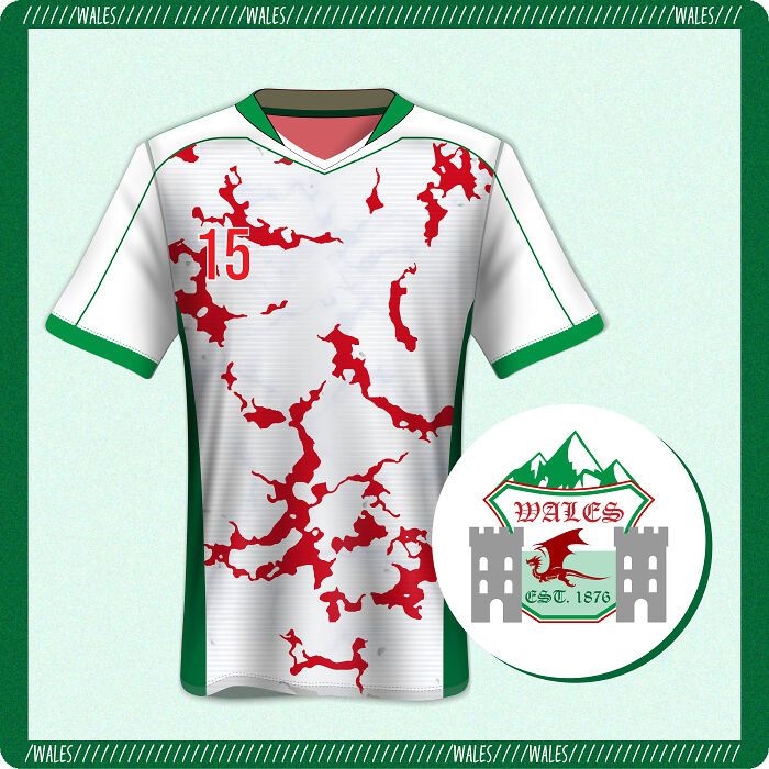 Artista redesenha 8 uniformes da Copa do Mundo inspirados no país de origem de cada nação 2 Artista redesenha 8 uniformes da Copa do Mundo inspirados no país de origem de cada nação 2