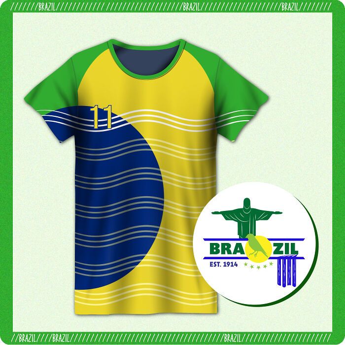 Artista redesenha 8 uniformes da Copa do Mundo inspirados no país de origem de cada nação 6 Artista redesenha 8 uniformes da Copa do Mundo inspirados no país de origem de cada nação 6