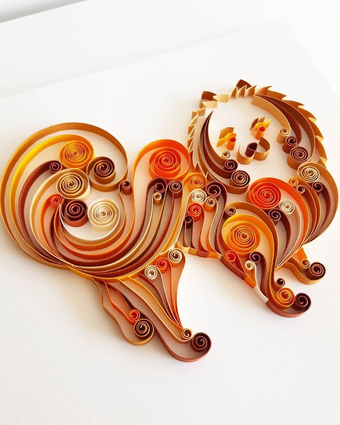 Artista usa técnica de quilling de papel para criar essas peças de arte (32 fotos) 4