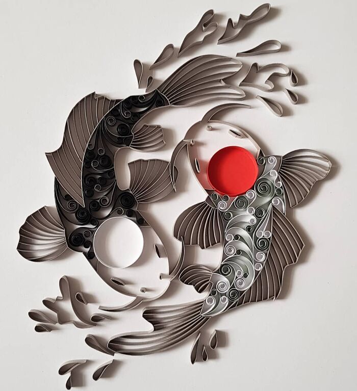 Artista usa técnica de quilling de papel para criar essas peças de arte (32 fotos) 6