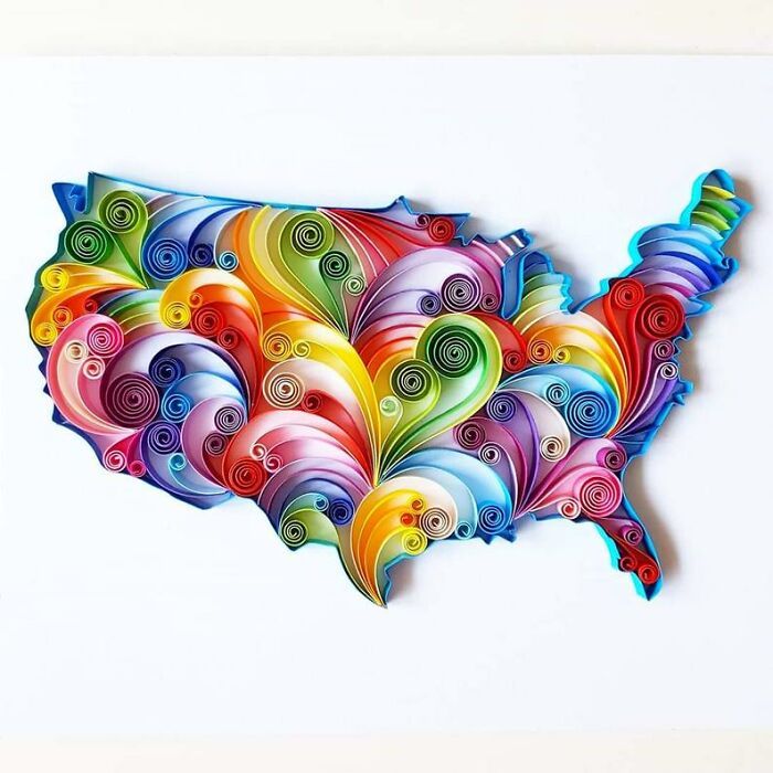 Artista usa técnica de quilling de papel para criar essas peças de arte (32 fotos) 12