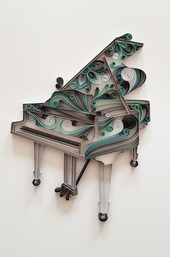 Artista usa técnica de quilling de papel para criar essas peças de arte (32 fotos) 14