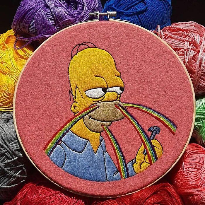 42 cenas dos Simpsons recriadas com bordados 6