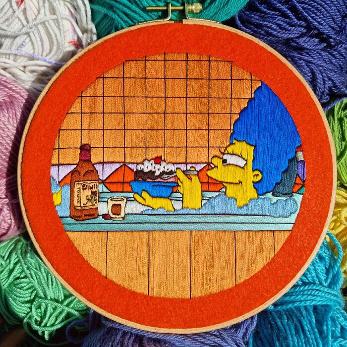 42 cenas dos Simpsons recriadas com bordados 11
