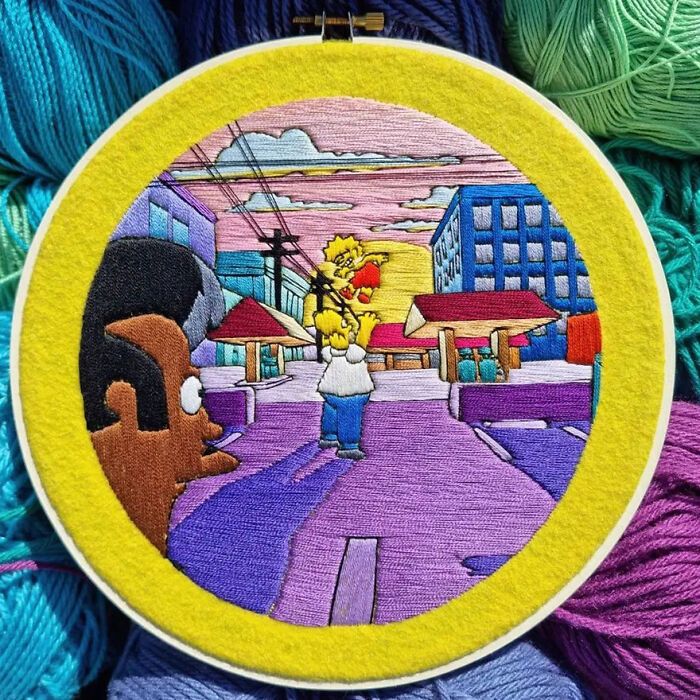 42 cenas dos Simpsons recriadas com bordados 13