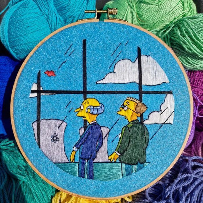 42 cenas dos Simpsons recriadas com bordados 21