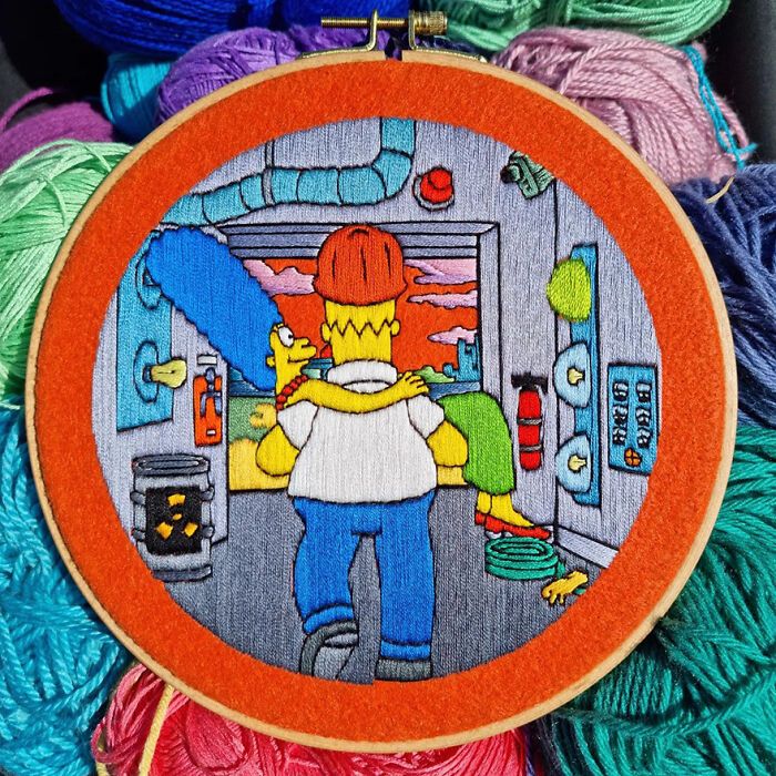 42 cenas dos Simpsons recriadas com bordados 28
