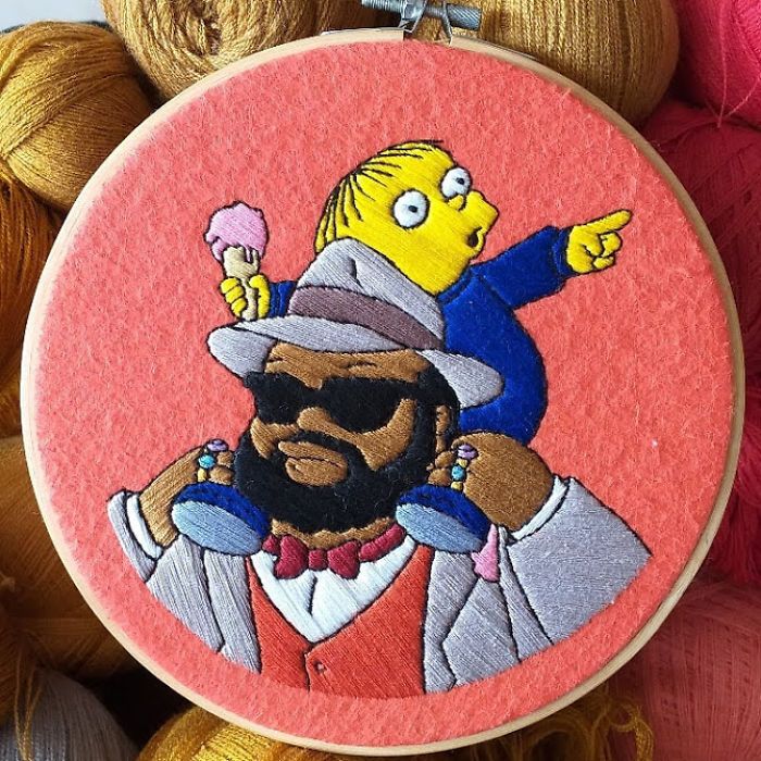 42 cenas dos Simpsons recriadas com bordados 32