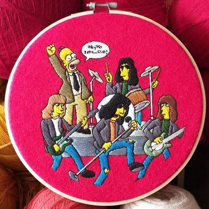 42 cenas dos Simpsons recriadas com bordados 33