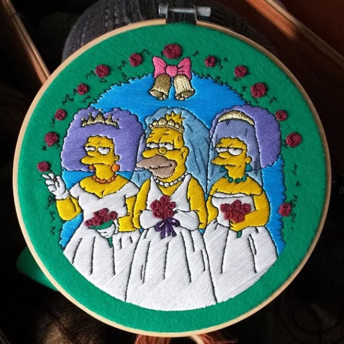 42 cenas dos Simpsons recriadas com bordados 36
