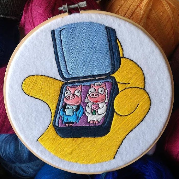 42 cenas dos Simpsons recriadas com bordados 41