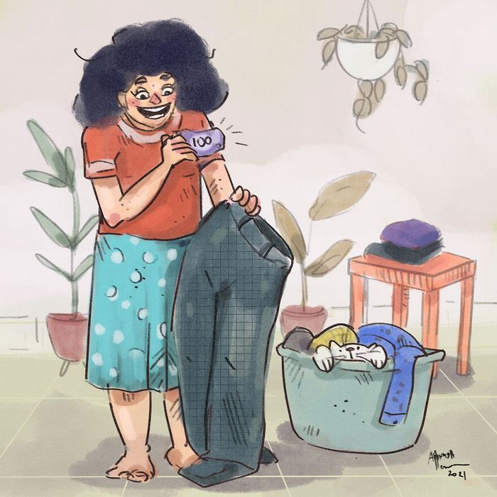 16 ilustrações sobre a vida na quarentena com um gato 13